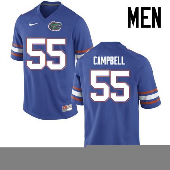 Men's Florida Gators #55 Kyree Campbell NCAA Nike Blue Authentic Stitched College Football Jersey YOB1762VB